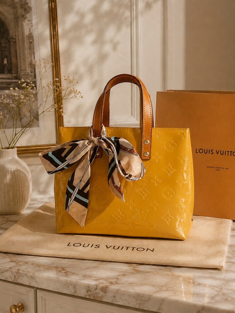 Louis Vuitton Yellow Mini Vernis